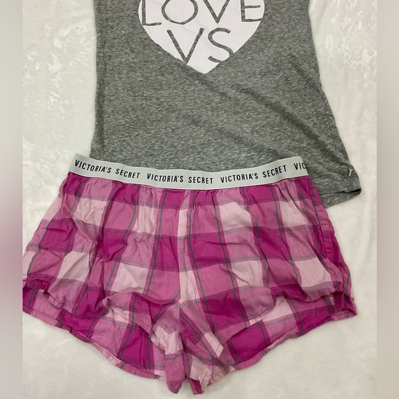 Angels Collection Victoria's Secret Checkered Shorts Pj Set - Picture 2 of 11